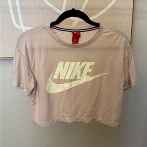 Nike Pink Graphic Crop T-Shirt